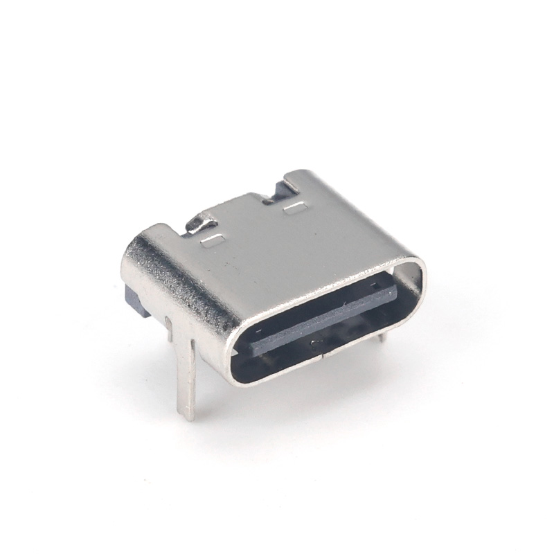 TYPE-C 2P 90度插件6.5H長腳不銹鋼-TYPE-C